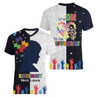 Personalized World Autism Awareness Day Women V-Neck T-Shirt 2th April
