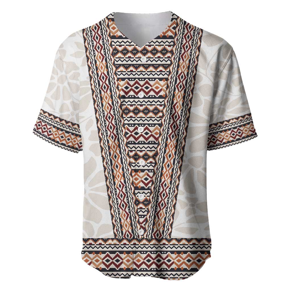 Danmark Traditional Patern with Daisy Baseball Jersey Danish Patern Simple Style