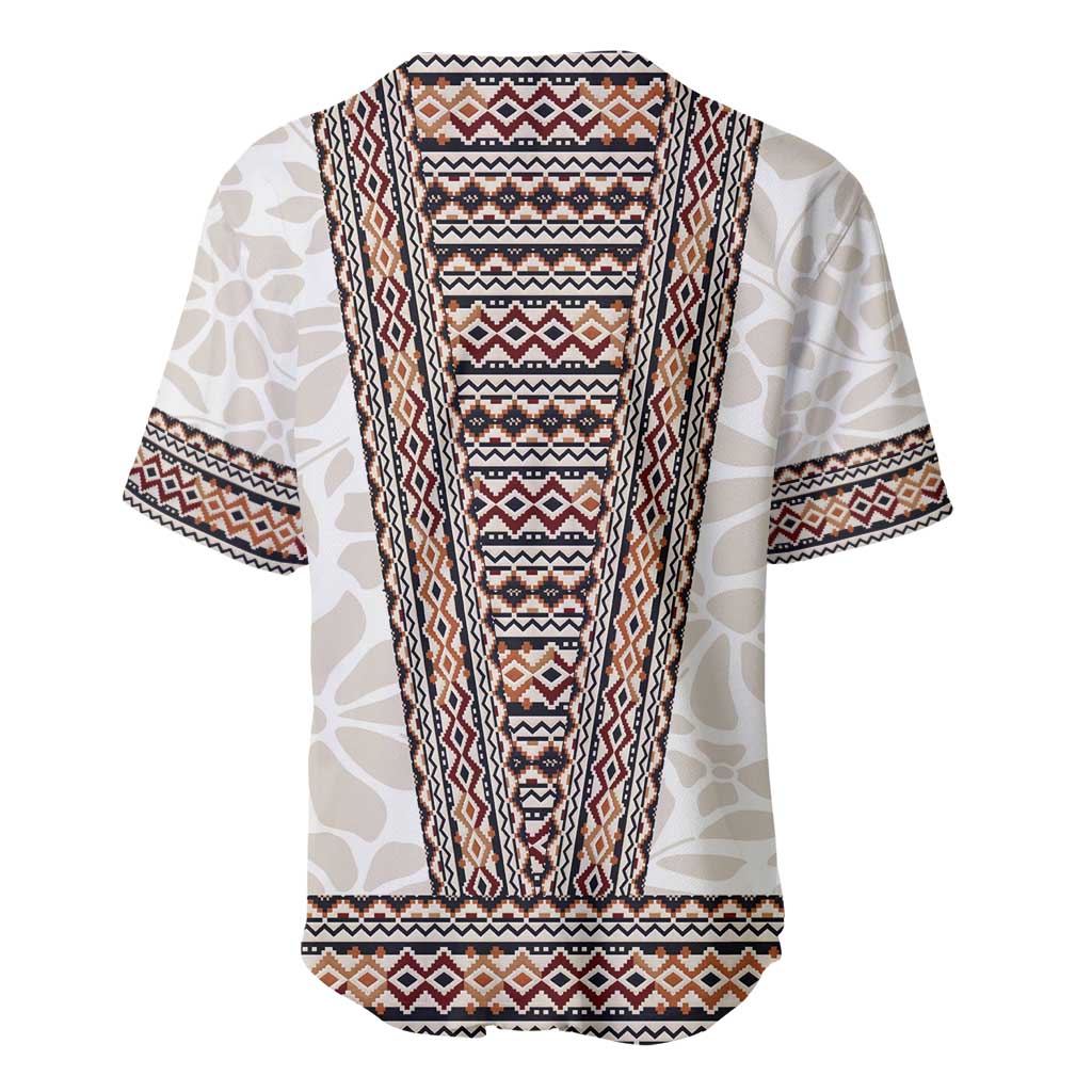 Danmark Traditional Patern with Daisy Baseball Jersey Danish Patern Simple Style