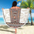 Danmark Traditional Patern with Daisy Beach Blanket Danish Patern Simple Style
