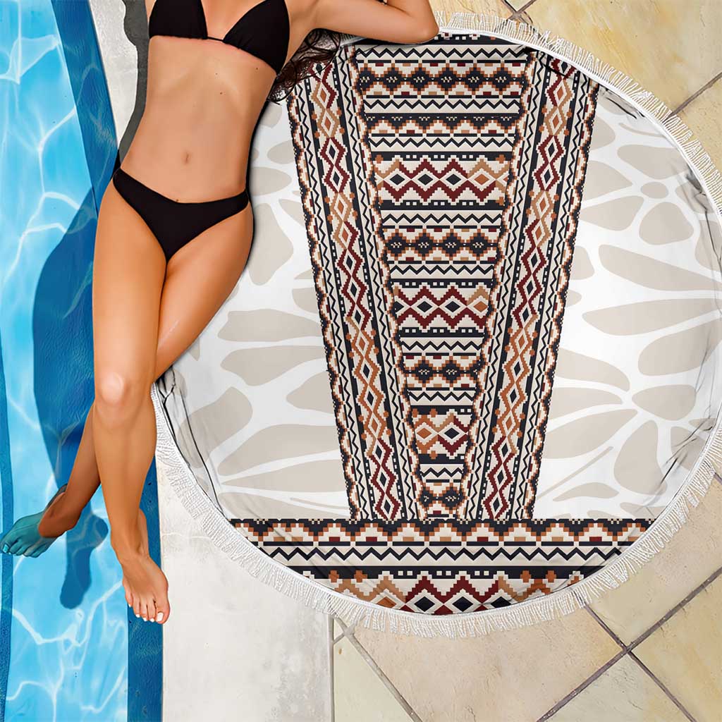 Danmark Traditional Patern with Daisy Beach Blanket Danish Patern Simple Style
