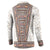 Danmark Traditional Patern with Daisy Button Sweatshirt Danish Patern Simple Style
