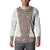 Danmark Traditional Patern with Daisy Button Sweatshirt Danish Patern Simple Style