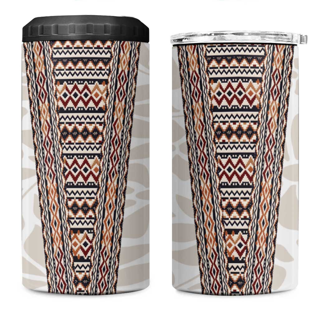 Danmark Traditional Patern with Daisy 4 in 1 Can Cooler Tumbler Danish Patern Simple Style