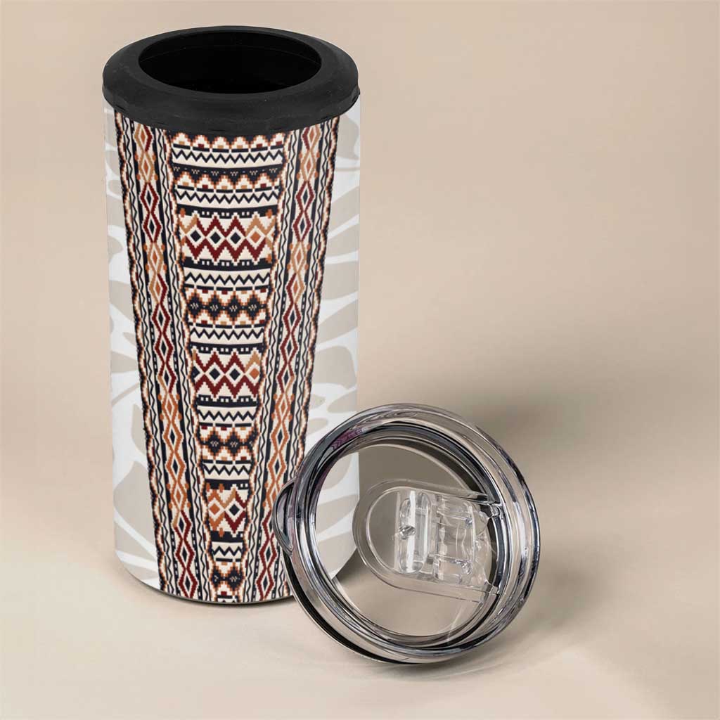 Danmark Traditional Patern with Daisy 4 in 1 Can Cooler Tumbler Danish Patern Simple Style