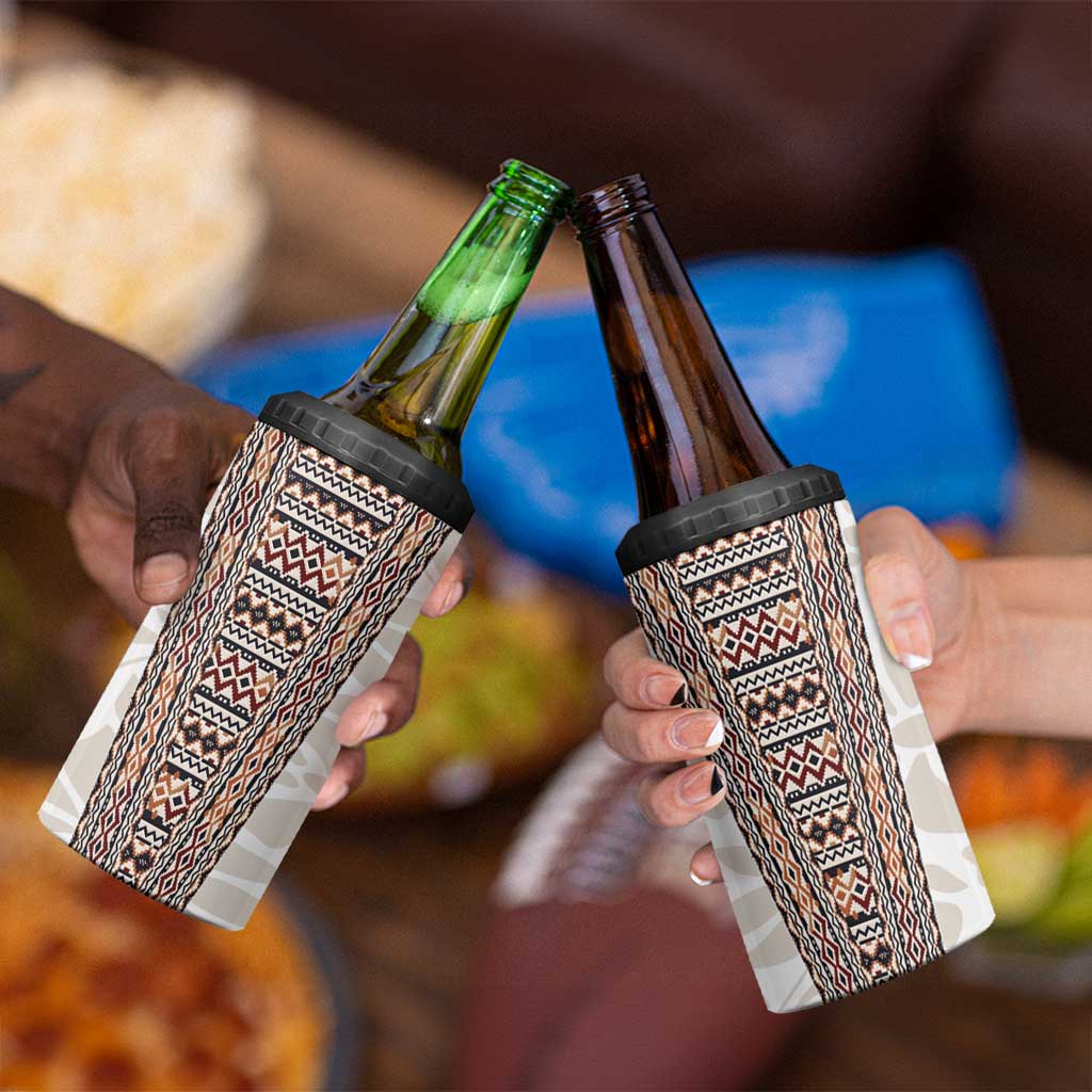 Danmark Traditional Patern with Daisy 4 in 1 Can Cooler Tumbler Danish Patern Simple Style