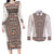 Danmark Traditional Patern with Daisy Couples Matching Long Sleeve Bodycon Dress and Long Sleeve Button Shirt Danish Patern Simple Style