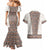 Danmark Traditional Patern with Daisy Couples Matching Mermaid Dress and Hawaiian Shirt Danish Patern Simple Style
