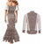 Danmark Traditional Patern with Daisy Couples Matching Mermaid Dress and Long Sleeve Button Shirt Danish Patern Simple Style