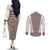Danmark Traditional Patern with Daisy Couples Matching Off The Shoulder Long Sleeve Dress and Long Sleeve Button Shirt Danish Patern Simple Style
