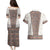 Danmark Traditional Patern with Daisy Couples Matching Puletasi and Hawaiian Shirt Danish Patern Simple Style