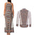 Danmark Traditional Patern with Daisy Couples Matching Tank Maxi Dress and Long Sleeve Button Shirt Danish Patern Simple Style