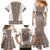 Danmark Traditional Patern with Daisy Family Matching Mermaid Dress and Hawaiian Shirt Danish Patern Simple Style