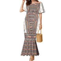 Danmark Traditional Patern with Daisy Family Matching Mermaid Dress and Hawaiian Shirt Danish Patern Simple Style