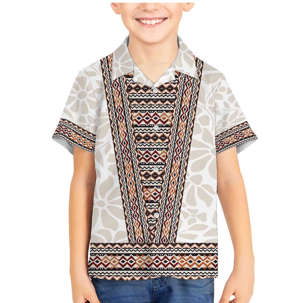 Danmark Traditional Patern with Daisy Family Matching Mermaid Dress and Hawaiian Shirt Danish Patern Simple Style