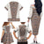 Danmark Traditional Patern with Daisy Family Matching Off The Shoulder Long Sleeve Dress and Hawaiian Shirt Danish Patern Simple Style