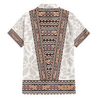 Danmark Traditional Patern with Daisy Family Matching Off The Shoulder Long Sleeve Dress and Hawaiian Shirt Danish Patern Simple Style