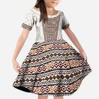 Danmark Traditional Patern with Daisy Family Matching Off Shoulder Maxi Dress and Hawaiian Shirt Danish Patern Simple Style