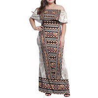 Danmark Traditional Patern with Daisy Family Matching Off Shoulder Maxi Dress and Hawaiian Shirt Danish Patern Simple Style
