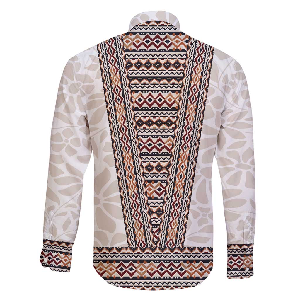 Danmark Traditional Patern with Daisy Family Matching Puletasi and Hawaiian Shirt Danish Patern Simple Style