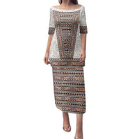 Danmark Traditional Patern with Daisy Family Matching Puletasi and Hawaiian Shirt Danish Patern Simple Style