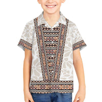 Danmark Traditional Patern with Daisy Family Matching Puletasi and Hawaiian Shirt Danish Patern Simple Style
