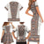 Danmark Traditional Patern with Daisy Family Matching Short Sleeve Bodycon Dress and Hawaiian Shirt Danish Patern Simple Style