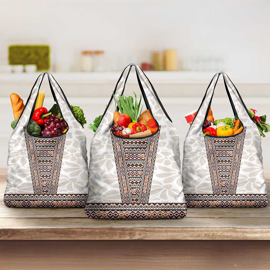 Danmark Traditional Patern with Daisy Grocery Bag Danish Patern Simple Style