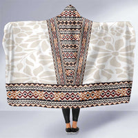 Danmark Traditional Patern with Daisy Hooded Blanket Danish Patern Simple Style