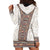 Danmark Traditional Patern with Daisy Hoodie Dress Danish Patern Simple Style