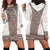 Danmark Traditional Patern with Daisy Hoodie Dress Danish Patern Simple Style