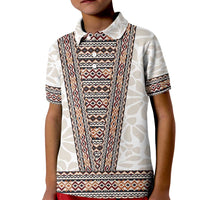 Danmark Traditional Patern with Daisy Kid Polo Shirt Danish Patern Simple Style