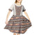 Danmark Traditional Patern with Daisy Kid Short Sleeve Dress Danish Patern Simple Style
