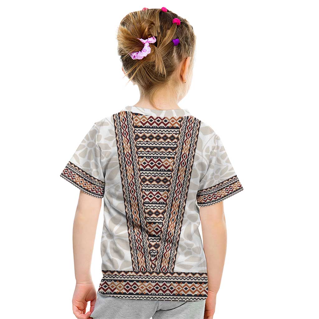 Danmark Traditional Patern with Daisy Kid T Shirt Danish Patern Simple Style
