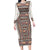 Danmark Traditional Patern with Daisy Long Sleeve Bodycon Dress Danish Patern Simple Style