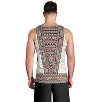 Danmark Traditional Patern with Daisy Men Tank Top Danish Patern Simple Style