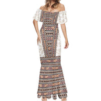 Danmark Traditional Patern with Daisy Mermaid Dress Danish Patern Simple Style