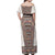 Danmark Traditional Patern with Daisy Off Shoulder Maxi Dress Danish Patern Simple Style