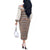Danmark Traditional Patern with Daisy Off The Shoulder Long Sleeve Dress Danish Patern Simple Style