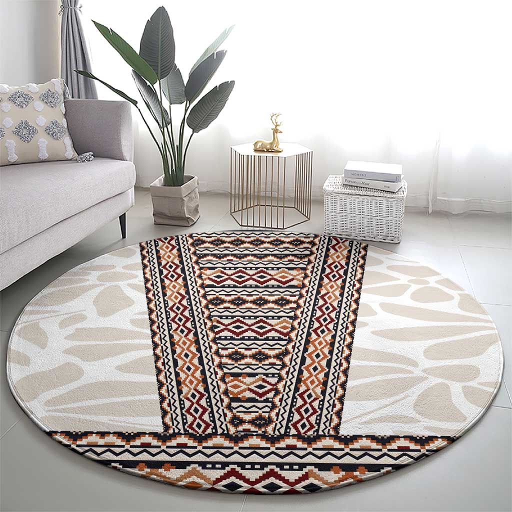 Danmark Traditional Patern with Daisy Round Carpet Danish Patern Simple Style