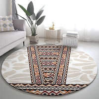 Danmark Traditional Patern with Daisy Round Carpet Danish Patern Simple Style
