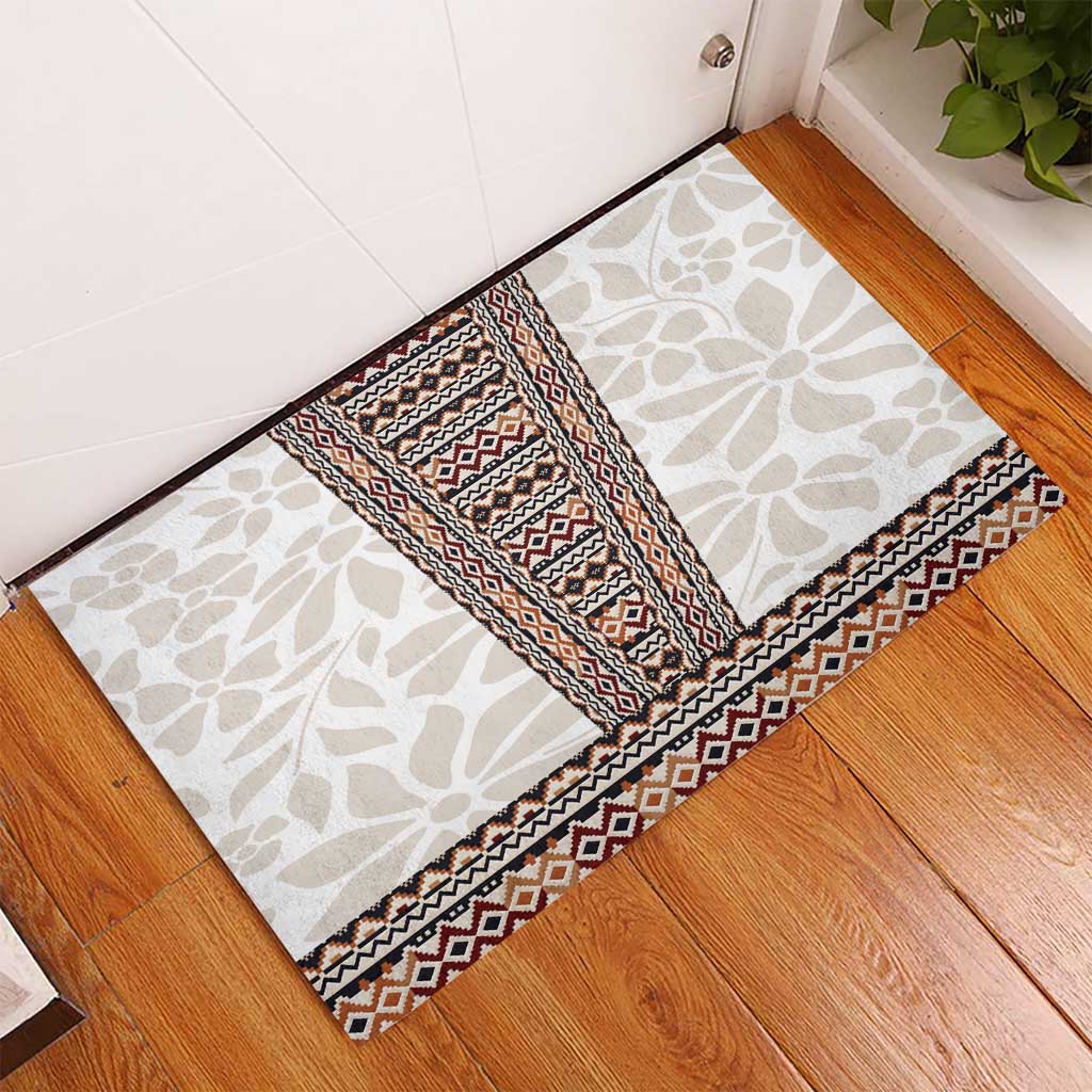 Danmark Traditional Patern with Daisy Rubber Doormat Danish Patern Simple Style