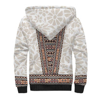 Danmark Traditional Patern with Daisy Sherpa Hoodie Danish Patern Simple Style