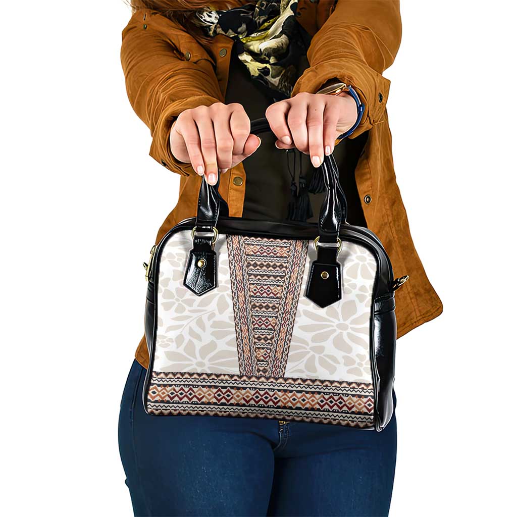 Danmark Traditional Patern with Daisy Shoulder Handbag Danish Patern Simple Style