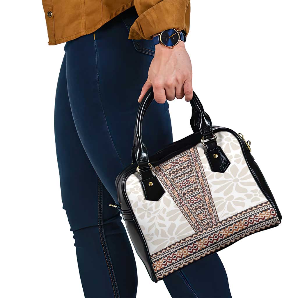 Danmark Traditional Patern with Daisy Shoulder Handbag Danish Patern Simple Style