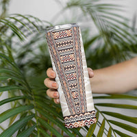 Danmark Traditional Patern with Daisy Skinny Tumbler Danish Patern Simple Style