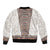 Danmark Traditional Patern with Daisy Sleeve Zip Bomber Jacket Danish Patern Simple Style