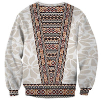 Danmark Traditional Patern with Daisy Sweatshirt Danish Patern Simple Style