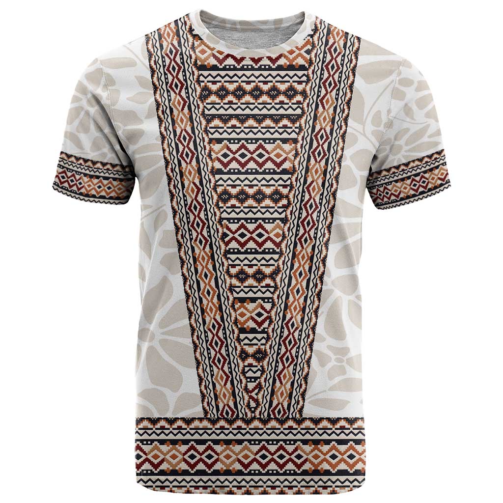 Danmark Traditional Patern with Daisy T Shirt Danish Patern Simple Style