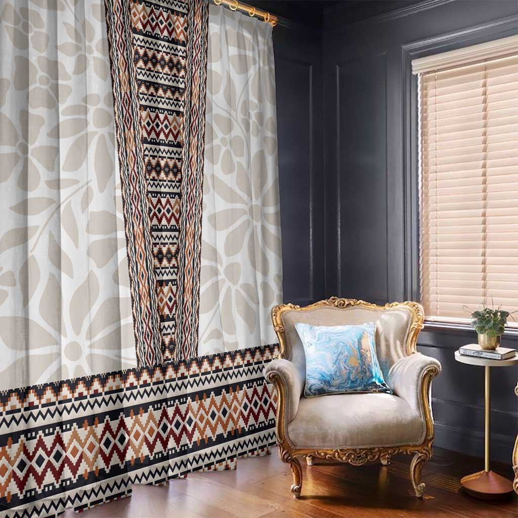 Danmark Traditional Patern with Daisy Window Curtain Danish Patern Simple Style